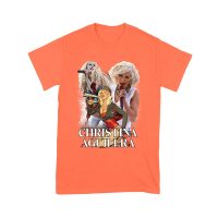 Stage Performance Christina Aguilera T-Shirt with Bold Singing Moments Unisex Youth