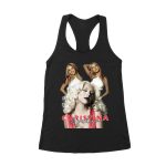 Sassy Christina Aguilera T-Shirt with Red Dress and Confident Expression Women's Racerback Tank Top – Viva Party
