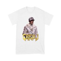 Cris-MJ in White Jacket with Bold Gold Logo Unisex Youth