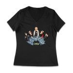 Cris-MJ Graffiti Art Style with Rap Group Pose Women Jersey V-Neck – Viva Party