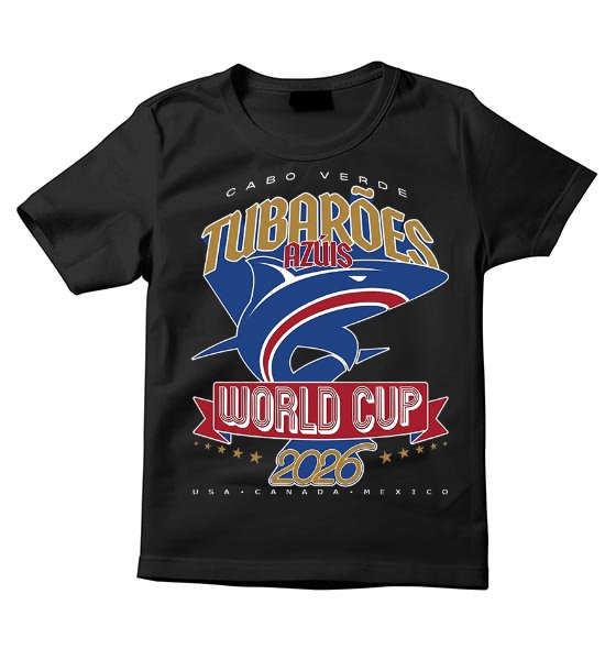 Tubarões Azuis Cape Verde World Cup 2026 T-Shirt Tubarões Azuis Cape Verde World Cup 2026 T-Shirt