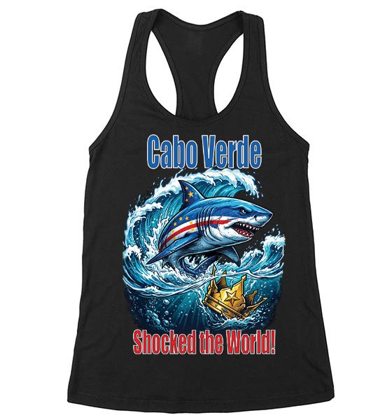 Cape Verde Blue Sharks Crown Wave T-Shirt Cape Verde Blue Sharks Crown Wave T-Shirt