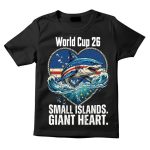 Small Islands Giant Heart Blue Sharks T-Shirt