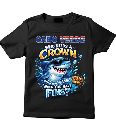 Cabo Verde Tubarões Azuis Soccer Bite T-Shirt