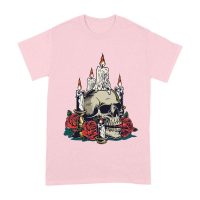 Dia de Muertos Sugar Skull T-Shirt ? Elegant Candles and Red Roses Day of the Dead Design Unisex Adult