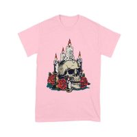 Dia de Muertos Sugar Skull T-Shirt ? Elegant Candles and Red Roses Day of the Dead Design Unisex Youth