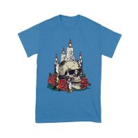 Dia de Muertos Sugar Skull T-Shirt ? Elegant Candles and Red Roses Day of the Dead Design Unisex Youth