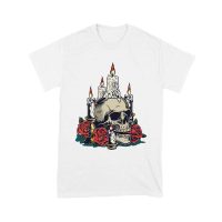 Dia de Muertos Sugar Skull T-Shirt ? Elegant Candles and Red Roses Day of the Dead Design Unisex Youth