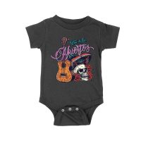 Dia de Los Muertos T-Shirt ? Sugar Skull with Mexican Hat, Red Roses, and Guitar Day of the Dead Design Unisex Baby Jersey – Viva Party