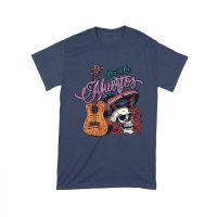 Dia de Los Muertos T-Shirt ? Sugar Skull with Mexican Hat, Red Roses, and Guitar Day of the Dead Design Unisex Toddler