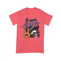 Dia de Los Muertos T-Shirt ? Sugar Skull with Mexican Hat, Red Roses, and Guitar Day of the Dead Design Unisex Toddler