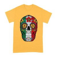Vibrant Mexican Color Skeleton Skull T-Shirt, Perfect for Dia de Muertos and Day of the Dead Celebrations Unisex Adult