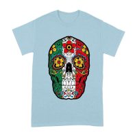 Vibrant Mexican Color Skeleton Skull T-Shirt, Perfect for Dia de Muertos and Day of the Dead Celebrations Unisex Adult