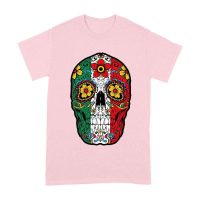 Vibrant Mexican Color Skeleton Skull T-Shirt, Perfect for Dia de Muertos and Day of the Dead Celebrations Unisex Adult