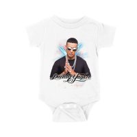 Daddy Yankee Retro Laser Energy Design T-Shirt with Neon Highlights Unisex Baby Jersey