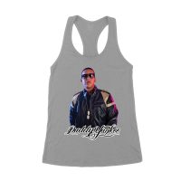 Daddy Yankee Collage T-Shirt with Multiple Action Poses and Signature Women's Racerback Tank Top