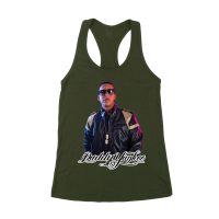 Daddy Yankee Collage T-Shirt with Multiple Action Poses and Signature Women's Racerback Tank Top