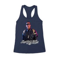 Daddy Yankee Collage T-Shirt with Multiple Action Poses and Signature Women's Racerback Tank Top