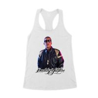 Daddy Yankee Collage T-Shirt with Multiple Action Poses and Signature Women's Racerback Tank Top