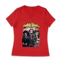 Daddy Yankee Classic Portrait T-Shirt with Hat and Reflective Glow Women Jersey V-Neck