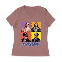 Daddy Yankee Live Concert Crowd Montage T-Shirt with Bold Logo Women Jersey V-Neck