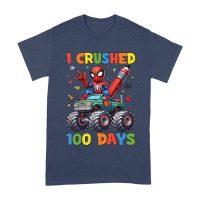 I Crushed 100 Days of School T-Shirt ? Fun Monster Truck & Superhero-Inspired Outfit for Kids & Teachers Unisex Adult