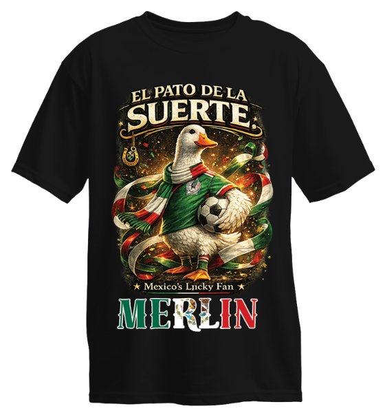 Duck 1 El Pato De La Suerte Merlin Lucky Fan T-Shirt - Image 1