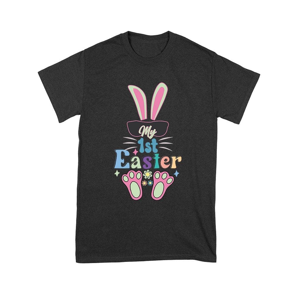 East-07_Y-Black.jpg 1St Easter T-Shirt - Adorable Baby?S First Easter Outfit With Cute Bunny &Amp;Amp; Colorful Eggs Unisex Youth – Viva Party