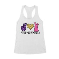 Peace Love Easter Valentine's Day T-Shirt for Women, Men, Kids