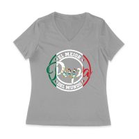 El-Mejor-Papa-Del-Mundo Mexican Father's-Day T-Shirt Gift for Dad Women Jersey V-Neck