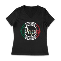 El-Mejor-Papa-Del-Mundo Mexican Father's-Day T-Shirt Gift for Dad Women Jersey V-Neck – Viva Party