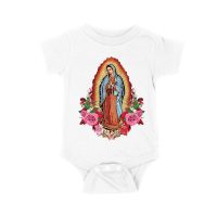 Express Your Faith with Our Lady of Guadalupe Virgin Mary T-Shirt ? Elegant and Inspiring Catholic Apparel Unisex Baby Jersey