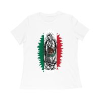 Our Lady of Guadalupe Virgin Mary T-Shirt ? Elegant Catholic Faith Apparel Women Relaxed
