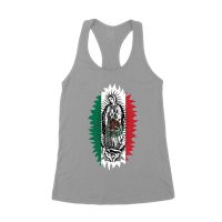 Our Lady of Guadalupe Virgin Mary T-Shirt ? Elegant Catholic Faith Apparel Women's Racerback Tank Top
