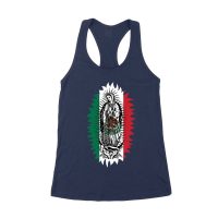 Our Lady of Guadalupe Virgin Mary T-Shirt ? Elegant Catholic Faith Apparel Women's Racerback Tank Top
