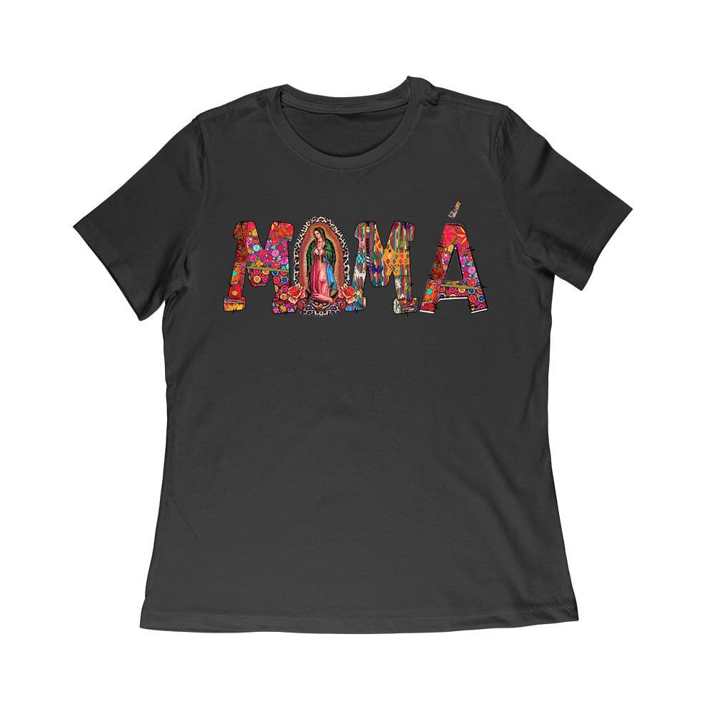 Glt-04_Wr-Black.jpg Our Lady Of Guadalupe Moma T-Shirt - Heartfelt Tribute To Faith And Love Women Relaxed – Viva Party