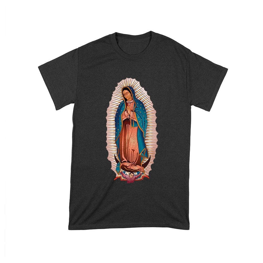 Glt-11_T-Black.jpg Our Lady Of Guadalupe Virgin Mary T-Shirt - Beautiful Catholic Faith Tee For Women, Religious Devotional Apparel, Spiritual Gift Unisex Toddler – Viva Party