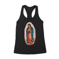 Our Lady of Guadalupe Virgin Mary T-Shirt - Beautiful Catholic Faith Tee for Women, Religious Devotional Apparel, Spiritual Gift Women's Racerback Tank Top – Viva Party