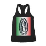 Our Lady of Guadalupe Virgin Mary T-Shirt - Inspirational Catholic Faith Apparel, Religious Devotional Tee for Women, Spiritual Gift Women's Racerback Tank Top – Viva Party