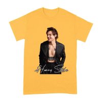 Stylish Black and White Hary-Styls Portrait Graphic Tee for True Fans Unisex Adult