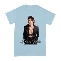 Stylish Black and White Hary-Styls Portrait Graphic Tee for True Fans Unisex Adult