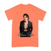 Stylish Black and White Hary-Styls Portrait Graphic Tee for True Fans Unisex Adult