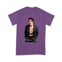 Stylish Black and White Hary-Styls Portrait Graphic Tee for True Fans Unisex Youth