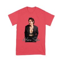 Stylish Black and White Hary-Styls Portrait Graphic Tee for True Fans Unisex Youth