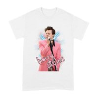 Pink Suit Performance Hary-Styls T-Shirt with Microphone Graphic Unisex Adult