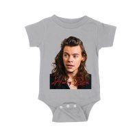 Close-Up Face Hary-Styls Fan Art Tee with Signature Script Font Unisex Baby Jersey