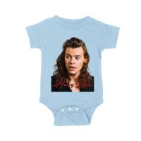 Close-Up Face Hary-Styls Fan Art Tee with Signature Script Font Unisex Baby Jersey