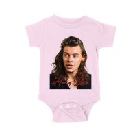 Close-Up Face Hary-Styls Fan Art Tee with Signature Script Font Unisex Baby Jersey