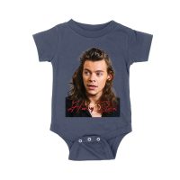 Close-Up Face Hary-Styls Fan Art Tee with Signature Script Font Unisex Baby Jersey