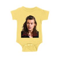 Close-Up Face Hary-Styls Fan Art Tee with Signature Script Font Unisex Baby Jersey